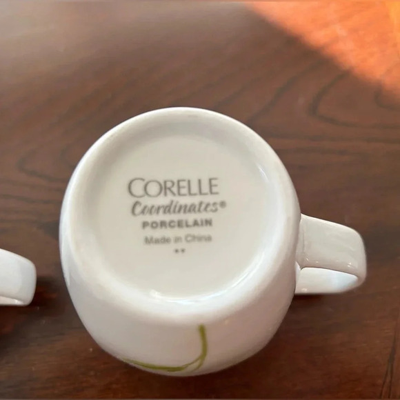Corning Corelle Coordinates Porcelain Coffee Mugs Set of 2 “Summer Mums” 4.5” - Picture 7 of 7